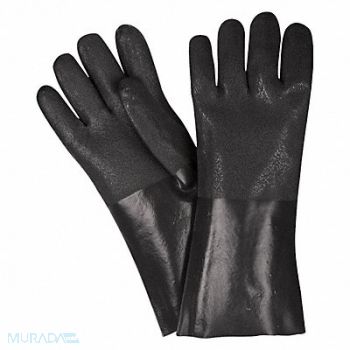 MCR SAFETY Chemical Gloves L 14 in L Sandy PR, 48GM48