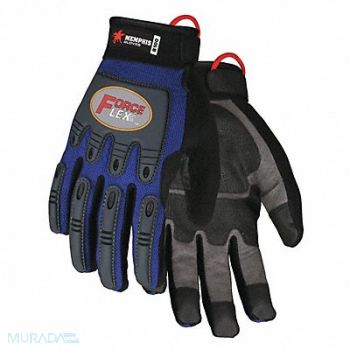 MCR SAFETY Coated Gloves 2XL Blue/Blk/Gray PR, 48GH25