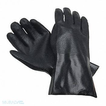 MCR SAFETY Chemical Gloves L 12 PVC PK12, 48GM46