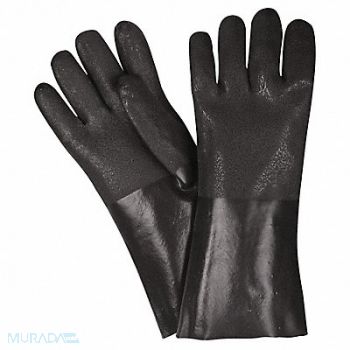 MCR SAFETY Chemical Gloves L 14 in L Textured PK12, 48GM49