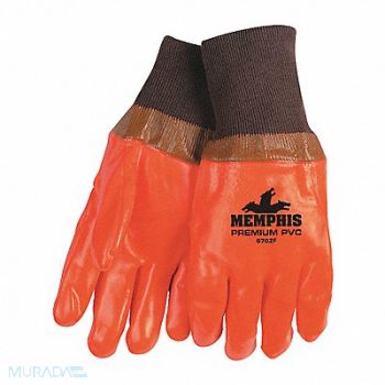 MCR SAFETY Chemical Gloves L 11-1/2 in L Sandy PR, 48GM57