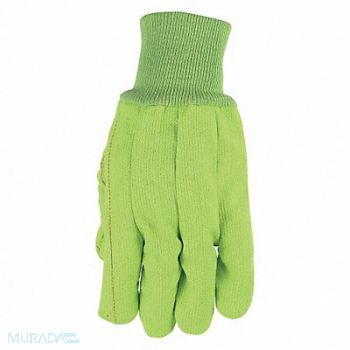 MCR SAFETY Knit Gloves 10 L High Vis Green PK12, 48GL06