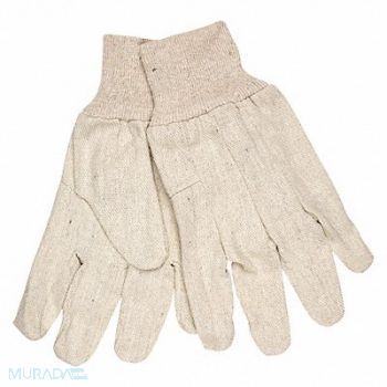 MCR SAFETY Canvas Gloves 10 L Natural PK12, 48GL60
