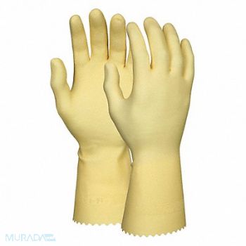 MCR SAFETY J4452 Chemical Gloves M 12in. L Amber Latex PR, 48GM87