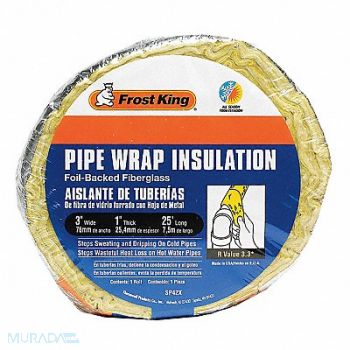 FROST KING Pipe Wrap 1 in T 3 in W x 25 ft., 48H489