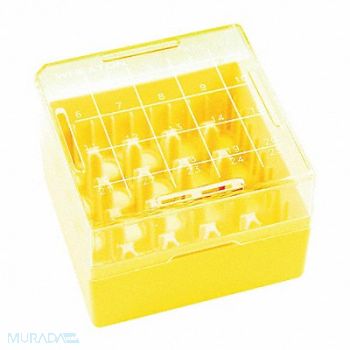 WHEATON Freezer Box Yellow PK10, 48H508