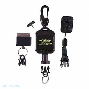 GEARKEEPER Cell Phone Retractor 36inL Plastic/SS, 48HR06