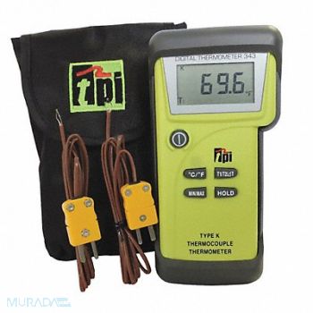 TEST PRODUCTS INTL. Dual Temperature Thermometer 2 Inputs, 48JP79