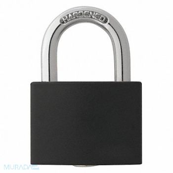 GRAINGER APPROVED J5184 Lockout Padlock KD Black 1-7/16 H, 48JR25
