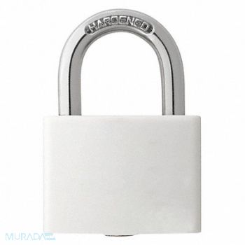 GRAINGER APPROVED J5184 Lockout Padlock KD White 1-7/16 H, 48JR27