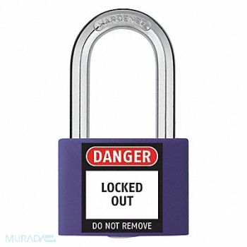 GRAINGER APPROVED J5186 Lockout Padlock KD Purple 2 H, 48JR49