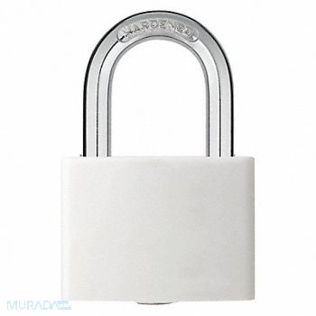 GRAINGER APPROVED J5189 Lockout Padlock KA White 2 H PK3, 48JR53