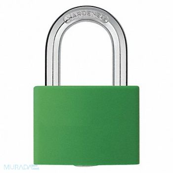 GRAINGER APPROVED J5189 Lockout Padlock KA Green 2 H PK3, 48JR54