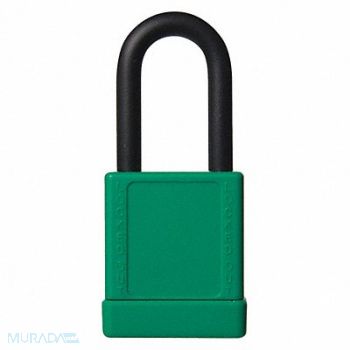 GRAINGER APPROVED J5173 Lockout Padlock KD Green 2 H PK6, 48JR65