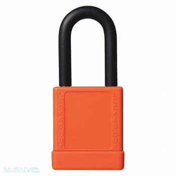 GRAINGER APPROVED J5176 Lockout Padlock KD Orange 3 H, 48JT78