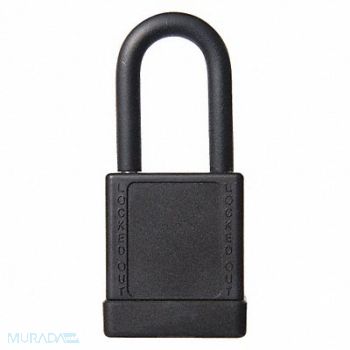 GRAINGER APPROVED J5176 Lockout Padlock KD Black 3 H, 48JT79
