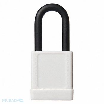 GRAINGER APPROVED J5178 Lockout Padlock KA White 2 H PK3, 48JT58