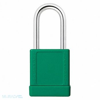 GRAINGER APPROVED J5182 Lockout Padlock KA Green 2 H PK3, 48JT05