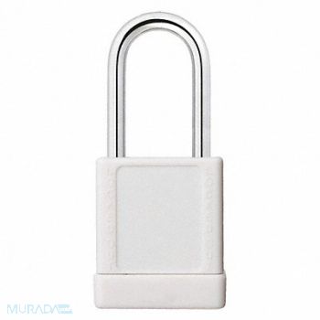 GRAINGER APPROVED J5183 Lockout Padlock KA White 2 H PK6, 48JT19