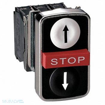 SCHNEIDER ELECTRIC Illum Mltihead Opratr 3-Head Wht/Blk/Red, 48K754