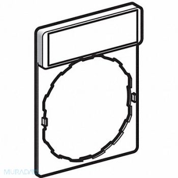SCHNEIDER ELECTRIC Legend Plate I II White/Black and Red, 48K832