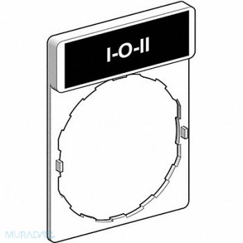 SCHNEIDER ELECTRIC Legend Plate 1O11 White/Black and Red, 48K835