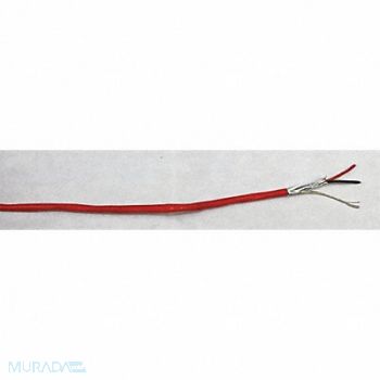 BELDEN Data Cable Plenum 2 Wire Red 1000ft, 48KR55