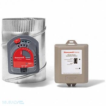 HONEYWELL HOME Vent. Control/Dampr 8VA Out 6in Dia, 48KT48