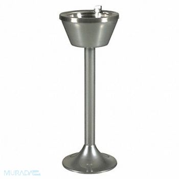 TOUGH GUY Ash Tray 1-3/4 gal Chrome, 48L068