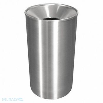 TOUGH GUY Trash Can Round 33 gal Silver, 48L071