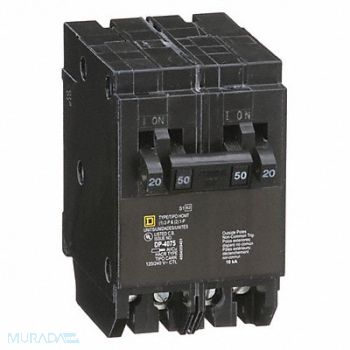 SQUARE D Miniature Circuit Breaker 120/240V 20A, 48M174