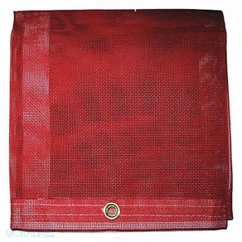 MAURITZON Mesh Tarp Red 10 x 12 ft Cut Size, 48NU58