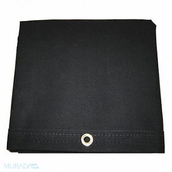 MAURITZON Tarp Black 4 x 8 ft Cut Size, 48NV78