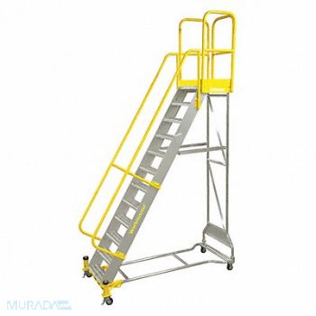 COTTERMAN Rolling Ladder 162in H Aluminum 12 Steps, 48PE20