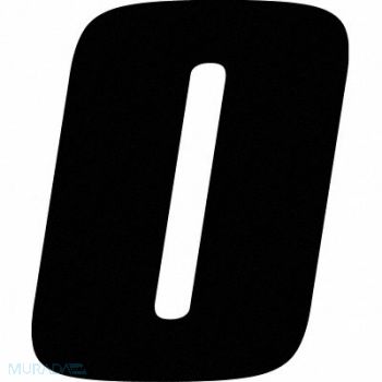 HARDLINE PRODUCTS Number Label Blk Vinyl 7in. H No 0 PK12, 48PH03
