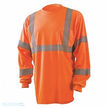 OCCUNOMIX T-Shirt Hi-Vis Orange 31 in L XL, 48PY78
