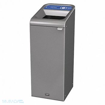 RUBBERMAID COMMERCIAL PRODUCTS Recycle Container Rectangle 15 gal Gray, 48PZ17