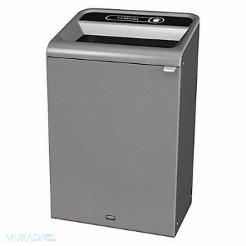 RUBBERMAID COMMERCIAL PRODUCTS Recycle Container Rectangle 33 gal Gray, 48PZ29