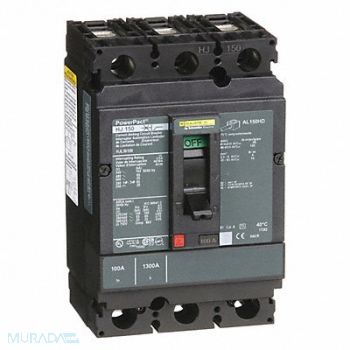 SQUARE D Molded Case Circuit Breaker 600V 100A, 48R143