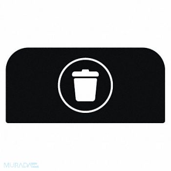 RUBBERMAID COMMERCIAL PRODUCTS Recycle Label 8-1/2 H 1-25/ 32 W Blk, 48RA37