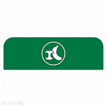 RUBBERMAID COMMERCIAL PRODUCTS Recycling Sign 8-1/2 H 1-25/32 W Gr, 48RA46