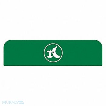 RUBBERMAID COMMERCIAL PRODUCTS Recycling Sign 8-1/2 H 1-25/32 W Gr, 48RA47