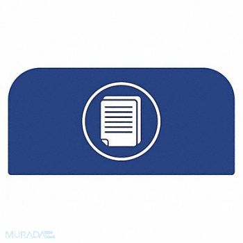 RUBBERMAID COMMERCIAL PRODUCTS Recycling Sign 8-1/2 H 1-25/32 W Blue, 48RA54