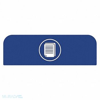 RUBBERMAID COMMERCIAL PRODUCTS Recycling Sign 8-1/2 H 1-25/32 W Blue, 48RA56