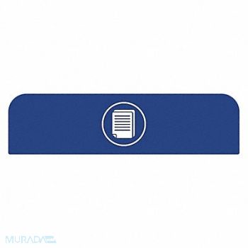 RUBBERMAID COMMERCIAL PRODUCTS Recycling Sign 8-1/2 H 1-25/32 W Blue, 48RA58