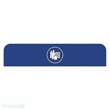 RUBBERMAID COMMERCIAL PRODUCTS Recycling Sign 8-1/2 H 1-25/32 W Blue, 48RA59