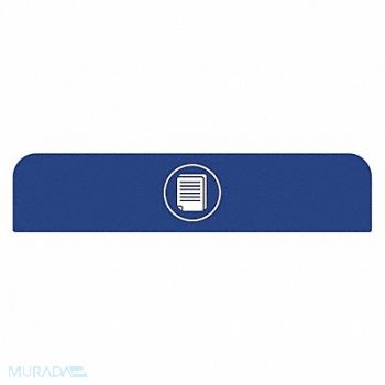 RUBBERMAID COMMERCIAL PRODUCTS Recycling Sign 8-1/2 H 1-25/32 W Blue, 48RA60