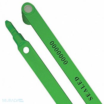 UNIVERSEAL Strap Seals Green Plastic PK50, 48RA87