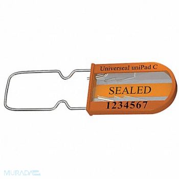 UNIVERSEAL Padlock Seals Orange Acrylic PK50, 48RA96