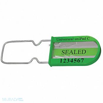 UNIVERSEAL Padlock Seals Green Acrylic PK50, 48RA99